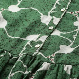 Sangria Women Green & White Geometric Print Pure Cotton Kurti with Palazzos image 2