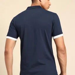 United Colors of Benetton Colourblocked Polo Collar T-shirt image 3