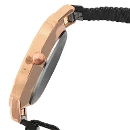 JOKER & WITCH Women Black & Rose-Gold Toned Kiss me Love Stack Watch Gift Set JWLS115 image 3