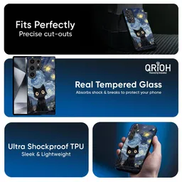 QRIOH Quirky Printed Samsung Galaxy A35 5G Glass Back Case Mobile Accessories image 4