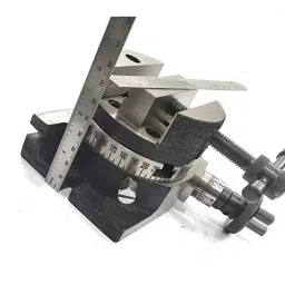 Assorts Rotary Table 80 mm (3 Inch) with ER20 Collet Adaptor, M6 Clamp Kit, Round Vice, A Suitable Tailstock & Small Chuck (With 70 mm 4 Jaw) image 3
