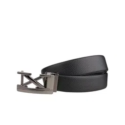 WINSOME DEAL Men Slider Buckle Closure Textured Formal Belt image 2