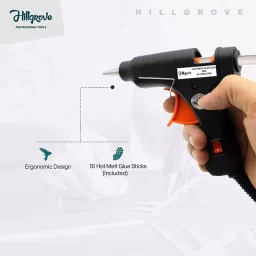 Hillgrove 20 W Electric Hot Melt Glue Gun with 10 Pcs Glue Stick & Scissor, HGCM281M1 image 4