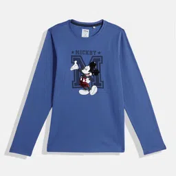 Allen Solly Junior Boys Mickey Mouse Printed with Flip Sequin Pure Cotton T-shirt-picture-50