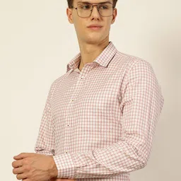 Thomas Scott Men Smart Spread Collar Gingham Checked Cotton Formal Shirt image 3