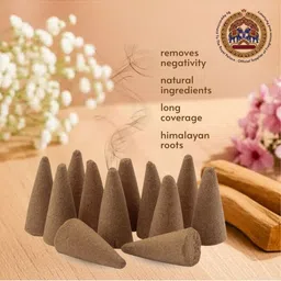 VEDANUM 3-Pcs Brown Charcoal Incense Cones image 2