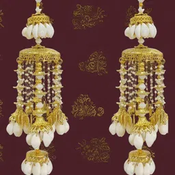 SBP Fashion Set Of 2 Gold-Toned Artificial Beaded BridalKaleeras image 3