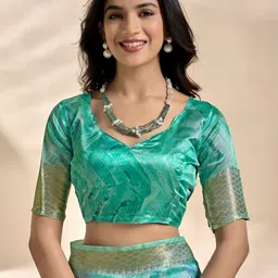 Cotify Zari Silk Blend Saree image 3