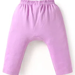 Babyhug Disney Interlock Knit Full Length Minnie Mouse Printed Diaper Leggings Pack of 5 - Orange Pink & Yellow image 3