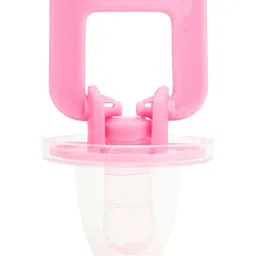 The Cheeky Kidzz Baby Ultra Light Soft Silicone Nipple Pacifier With Vegetable Fruit Feeder Nibbler Sucker BPA-Free Teether Soother for Babies (PINK)) image 3