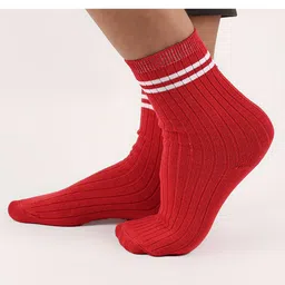 Footprints Set Of 3 Organic Cotton Ribbed Style Socks - Multi Colour image 4