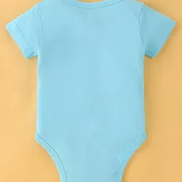 OHMS Single Jersey Knit Half Sleeves Onesies with Zebra & Dino Print Pack of 3 - Blue Grey & White (Print May Vary) image 5