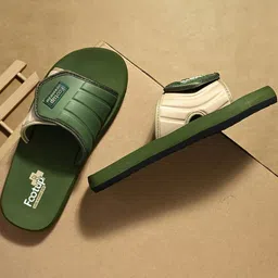 doctor health super soft FOOTUP Men Olive Casual Flip Flops image 2