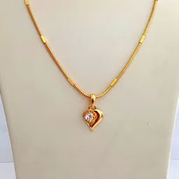 Nawab Collection Gold-Plated Alloy Cubic Zirconia Pendants with Chains-image-24
