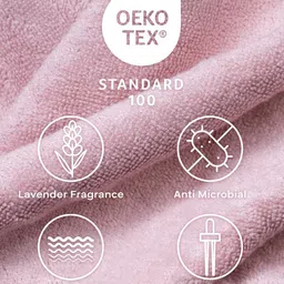 Feather & Spun Pack of 4 Petal Pink Lavender Antimicrobial Bamboo Cotton Face Towel image 4