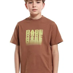 RARE ONES Boys Typography Printed Round Neck Cotton T-shirt-picture-28