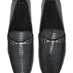 Woodland Men Textured Leather Formal Loafers image 3