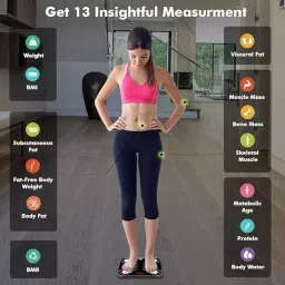 ActiveX Savvy Plus Rechargeable Body Fat Digital Bathroom Scale with Batteries, ACTIV-BFS-11 image 3