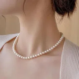 Tipsy closet Silver-Plated Artificial Stones and Beads Stainless Steel Necklace image 3