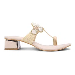 JM Looks Embellished Party Block Sandals image 2