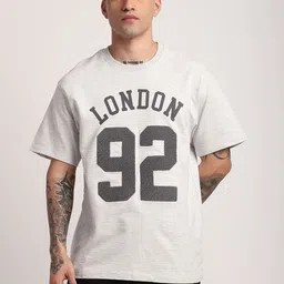 R&B Men Typography Printed Round Neck Cotton T-shirt image 1