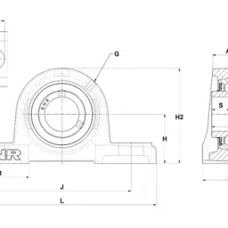KOYO Pillow Block Bearing Unit, Inner Dia 35 mm, Length 203 mm, Width 49.2 mm, UCPX07J image 3