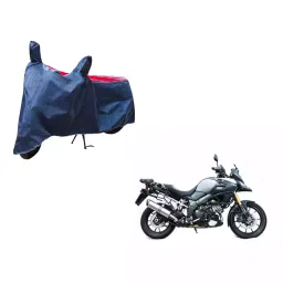 Auto Pearl Waterproof Two Wheeler Cover For Suzuki V-Strom 1000 (Red & Blue)-picture-21