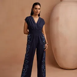 Style Island Women Printed Cotton Basic Jumpsuit-image-0