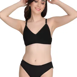 Liigne Pack Of 4 Women Everyday Non Padded Pure Cotton Bra Panty Set image 4