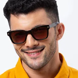 Shisen Fox Unisex Square Sunglasses with Polarised and UV Protected Lens SG194 image 3