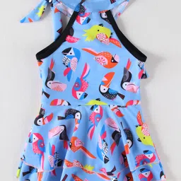 Mark & Mia Frock Swimsuit With Bird Print - Blue image 2