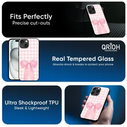 QRIOH Geometric Printed iPhone 14 Back Case Mobile Accessories image 2