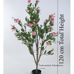 Arick Decor Artificial Camelia Rose Flowers Plant With Pot image 4