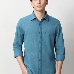 Peter England Casuals Men Slim Fit Floral Printed Spread Collar Pure Cotton Casual Shirt-picture-19