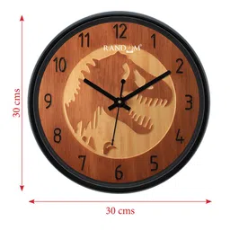 RANDOM Brown Round Printed 30 cm Analogue Wall Clock image 5