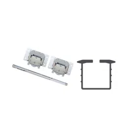 Harrison Wardrobe Fitting Runner Aluminium Silver & Black, 1607 (Set of 2 Pcs)-picture-45