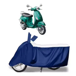 Auto Pearl Two Wheeler Cover for Vespa VXL 150 BS6 - White, Blue-picture-18