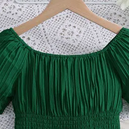 ethit Floral Print Puff Sleeve Fit & Flare Midi Dress image 4