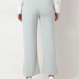 Smarty Pants Women Textured Comfort Flared Lint Free Trousers image 4