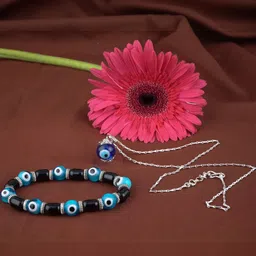 JFL - JEWELLERY FOR LESS Unisex Black Plastic Artificial Beads Bracelet image 2