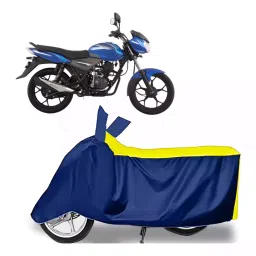 Auto Pearl Bike Cover for Bajaj Discover 110 (Yellow & Blue)-picture-29