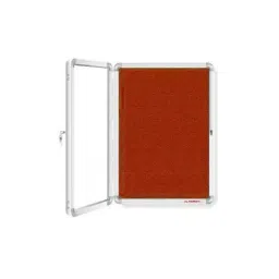 Alkosign NBFC 6090 Maroon Color Acrylic Cover Notice Board 600mm X 900mm image 1