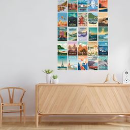 CVANU Multicoloured 6 and more Piece Paper Wall Core-picture-42