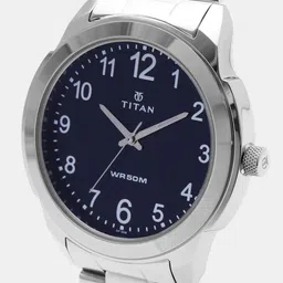 Titan Men Navy Blue Analogue Watch NJ1585SM05C_OR image 4