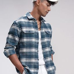 HIGHLANDER Men Comfort Opaque Checked Casual Shirt-picture-33