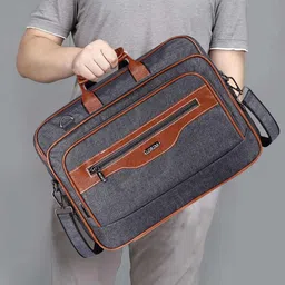 LOREM Unisex Textured Laptop Bag image 5