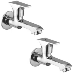 Cliquin Opera Series Wall Mount Brass Long Body Bib Cock with Wall Flange in Chrome (Pack of 2)-picture-15