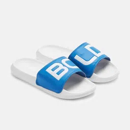 BOLDFIT Men Footwear Basic Slidz Slider Blue image 2