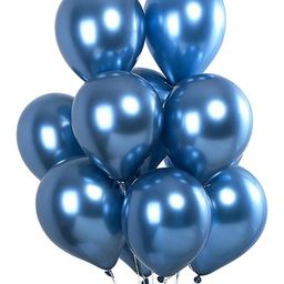 Bubble Trouble Blue Metallic Chrome Balloons With Shiny Surface For Birthdays - Pack of 30-picture-46