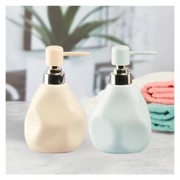 KOOKEE Ceramic Soap Dispenser liquid handwash pump for Bathroom, Set of 2, Multicolor (11069)-picture-19